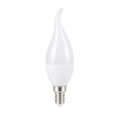 E14 kaarslamp met gebogen punt